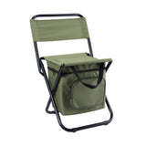 Outdoor Fishing Camping Folding Compact Stool Chair With Cooler Bag