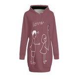 Print on Demand Personalized Women's Hoodie Sweetshirt Dress