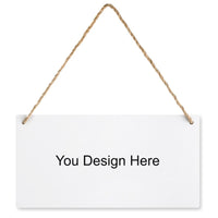 Live Preview Custom Wooden Hanging Plate Horizontal Style 10*5 inches (25*12.5cm)