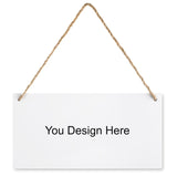 Live Preview Custom Wooden Hanging Plate Horizontal Style 10*5 inches (25*12.5cm)