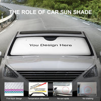 Live Preview Custom Car Oxford Fabric Windshield Sunshade Multiple Sizes