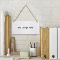 Live Preview Custom Wooden Hanging Plate Horizontal Style 10*5 inches (25*12.5cm)