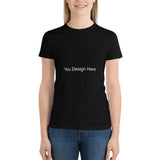 Live Preview Custom Women's Cotton T-shirt Multiple Sizes and Colors