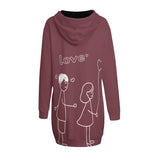 Print on Demand Personalized Women's Hoodie Sweetshirt Dress