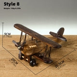 Vintage Wooden Aircraft Model Handmade Wooden Toy for Aviation Fans and Collectors