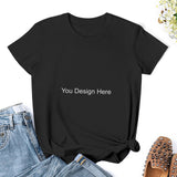 Live Preview Custom Women's Cotton T-shirt Multiple Sizes and Colors