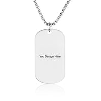 Live Preview Custom Memorial Tiannium Necklace Dog Tag 1PC