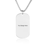 Live Preview Custom Memorial Tiannium Necklace Dog Tag 1PC