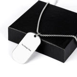 Live Preview Custom Memorial Tiannium Necklace Dog Tag 1PC