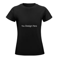 Live Preview Custom Women's Cotton T-shirt Multiple Sizes and Colors