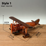 Vintage Wooden Aircraft Model Handmade Wooden Toy for Aviation Fans and Collectors