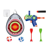 Foam Blaster Shooting Game Toy with Shark, Avocado Target and Nerf Gun