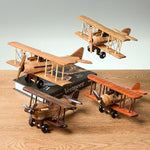 Vintage Wooden Aircraft Model Handmade Wooden Toy for Aviation Fans and Collectors