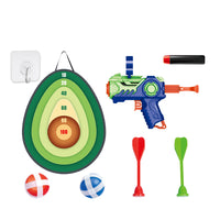 Foam Blaster Shooting Game Toy with Shark, Avocado Target and Nerf Gun