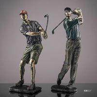 Handmade Resin Golf Statue Crafts Art Figure Decoration for Living Room, Office, and Desktop