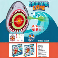 Foam Blaster Shooting Game Toy with Shark, Avocado Target and Nerf Gun