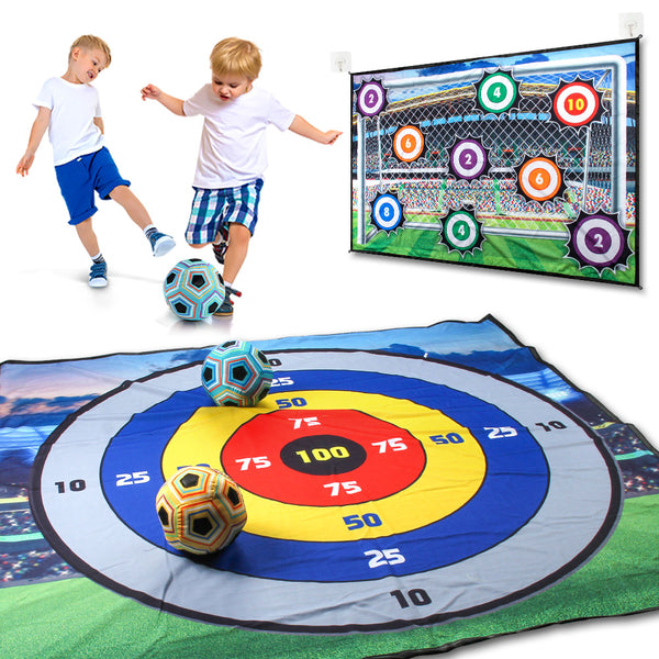 Soccer Ball Game Set for Children Teenager Velcro Balls with Flannel Goals