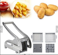 Portable Multi-Functional Stainless Steel French Fry Potato Vegetable Cutter Slicer