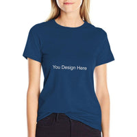 Live Preview Custom Women's Cotton T-shirt Multiple Sizes and Colors