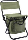 Outdoor Fishing Camping Folding Compact Stool Chair With Cooler Bag