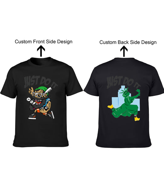 Live Preview Custom Men‘s Short Sleeve T-shirt (Front and Back Side Design)