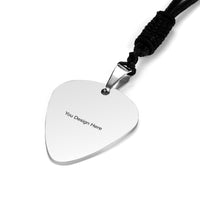 Live Preview Custom Titanium Steel Guitar Pick Necklace