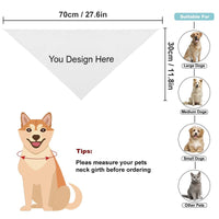 Custom Dog Bandanas Pet Triangle Scarf