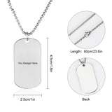 Live Preview Custom Memorial Tiannium Necklace Dog Tag 1PC