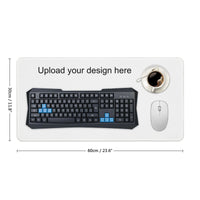 Live Preview Custom Laptop Desk Mouse Mat with Personalized Image Text Non-Slip Waterproof Desk Pad for Office Home